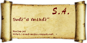 Svéd Anikó névjegykártya
