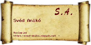 Svéd Anikó névjegykártya